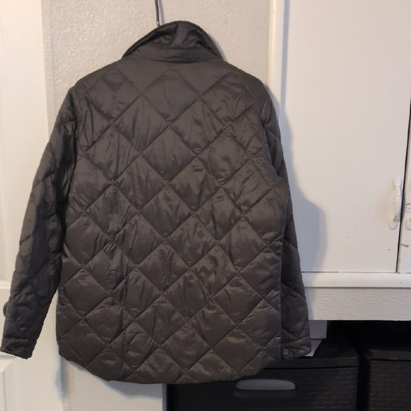 32 Degrees Quilted Button-Up Puffer Jacket - Charcoal Gray - Picture 4 of 4